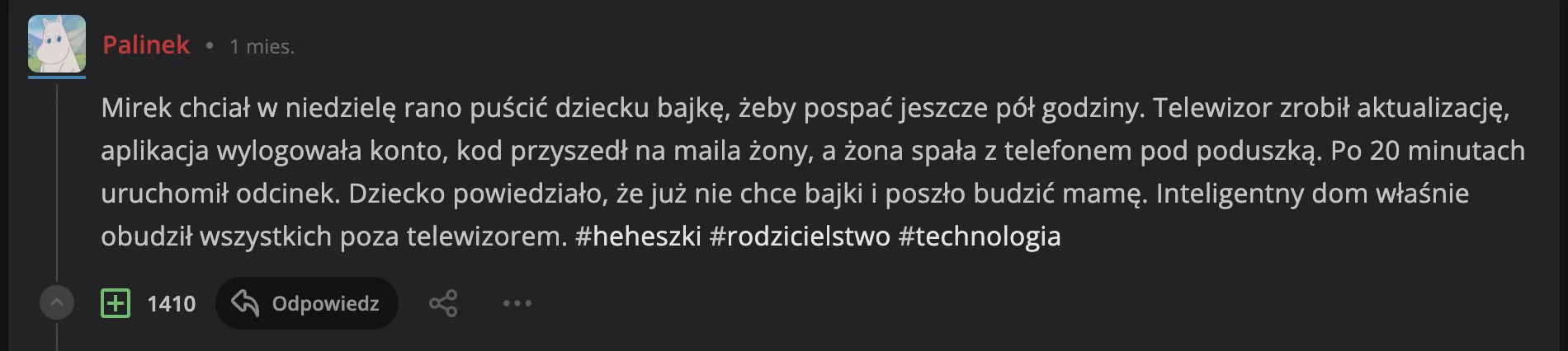 Wpis Palinka o Smart Home