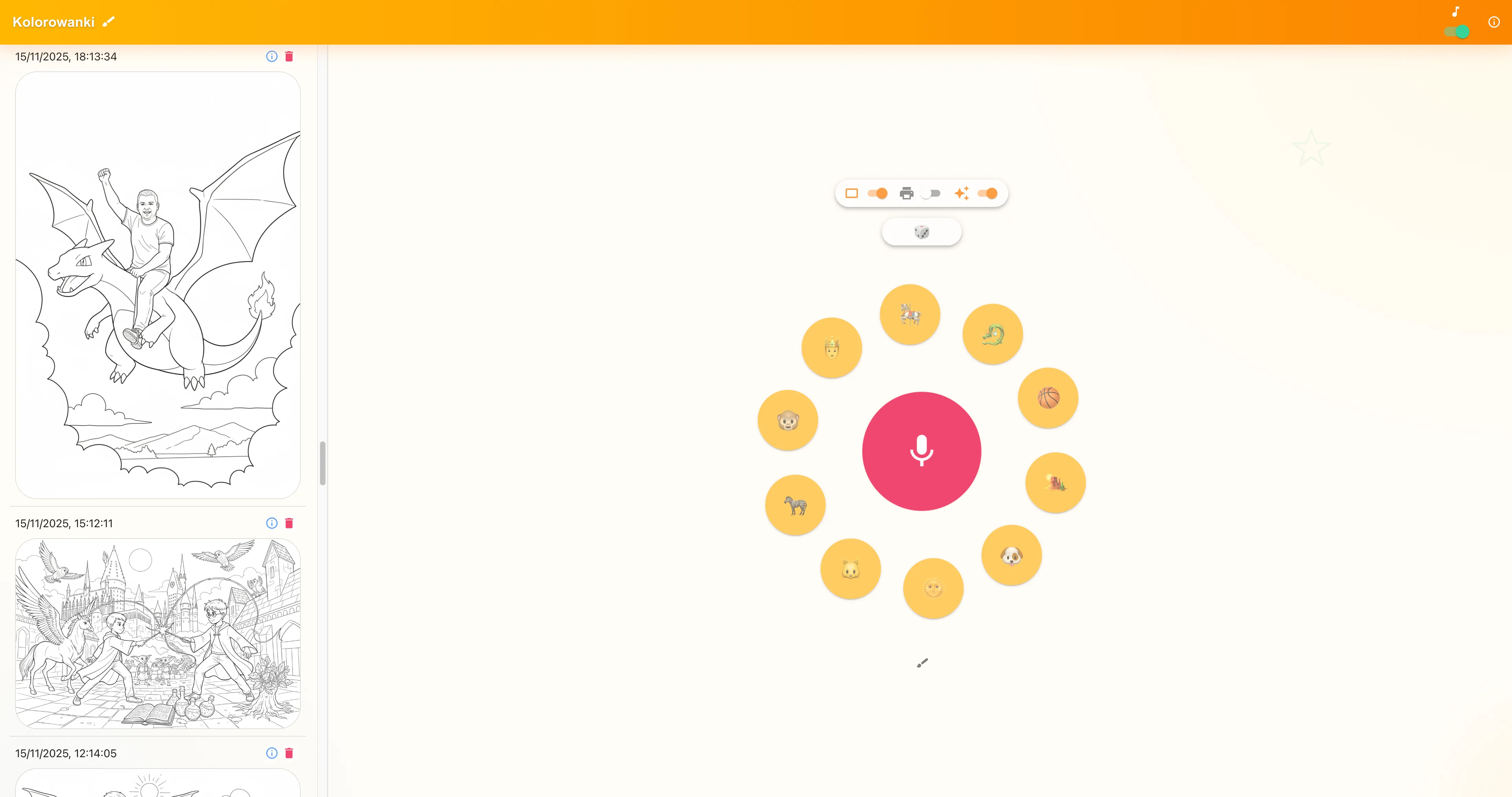 Interfejs aplikacji na desktopie